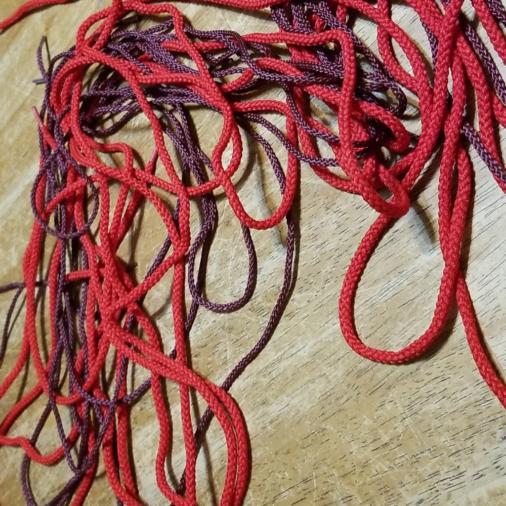 Laces NEW 68" red, 70" brown, 6 each, NEW